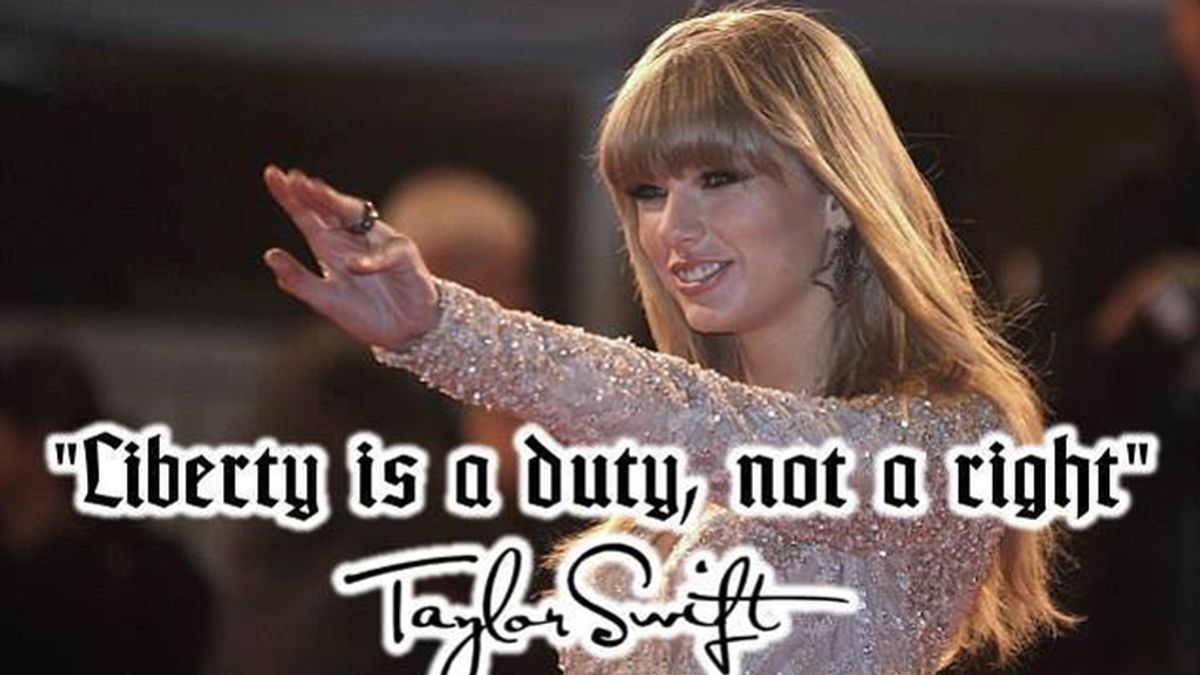 Taylor Swift encumbrada a 'Diosa aria' por los nazis