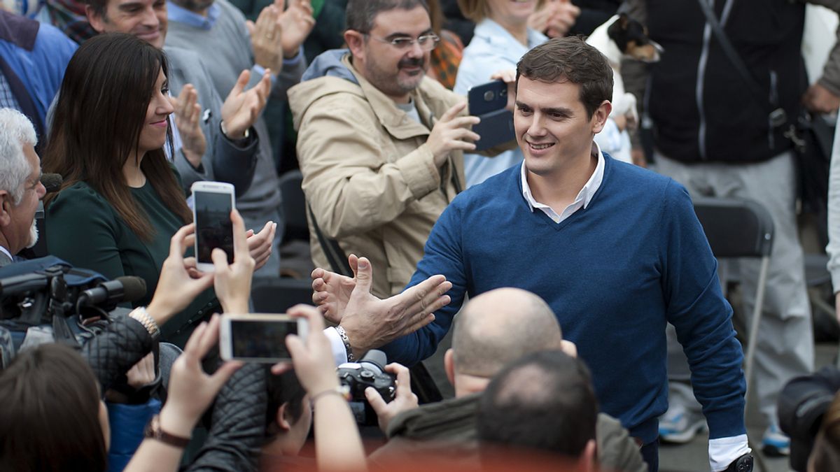 Albert Rivera, candidato de Ciudadanos a la Moncloa, en Santander