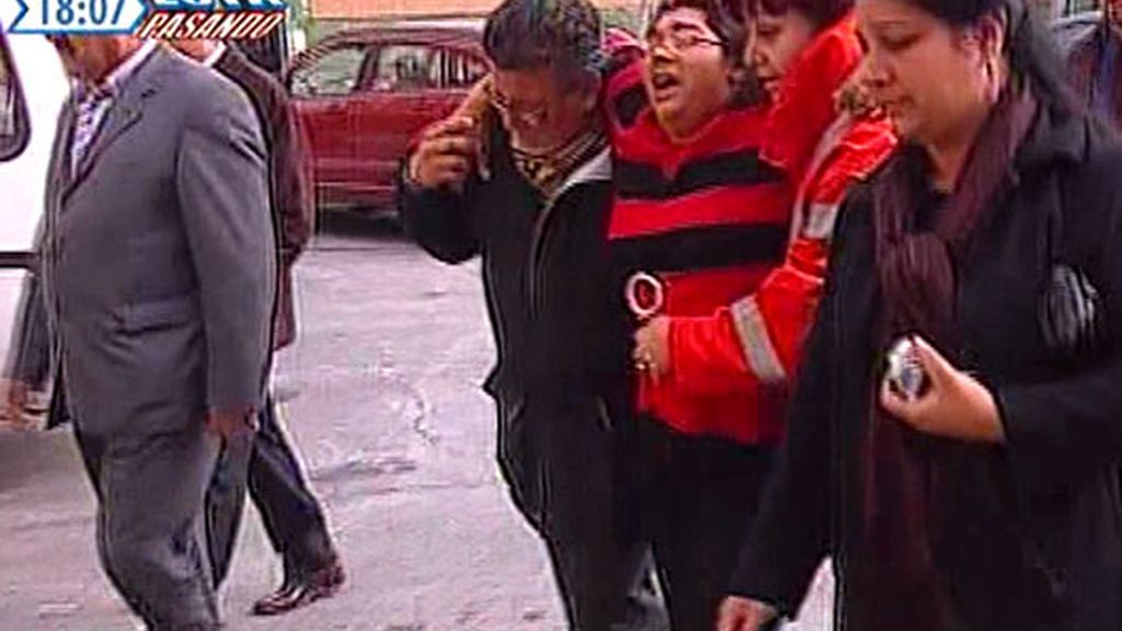 Desmayo de la la madre durante la manifestación