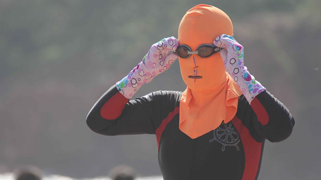 En las playas chinas