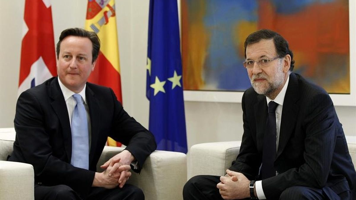 David Cameron y Mariano Rajoy, juntos en La Moncloa