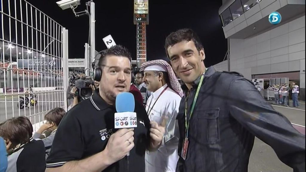 Raúl y Míchel Salgado en el paddock de Losail