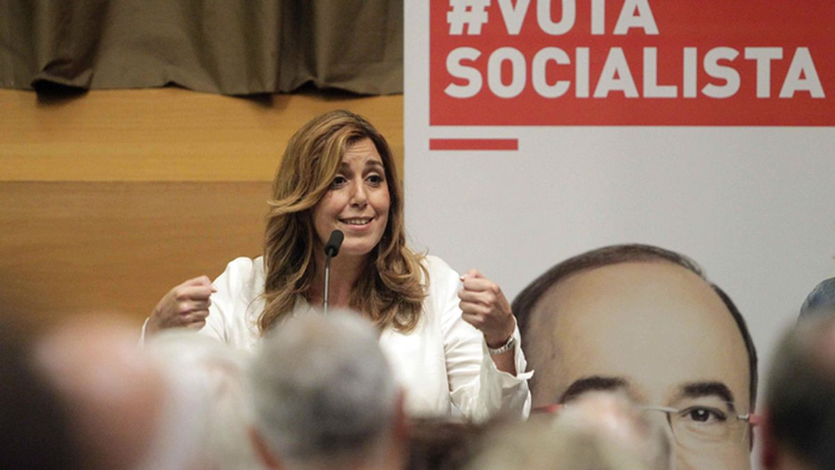 Susana Díaz participa en la campaña electoral catalana