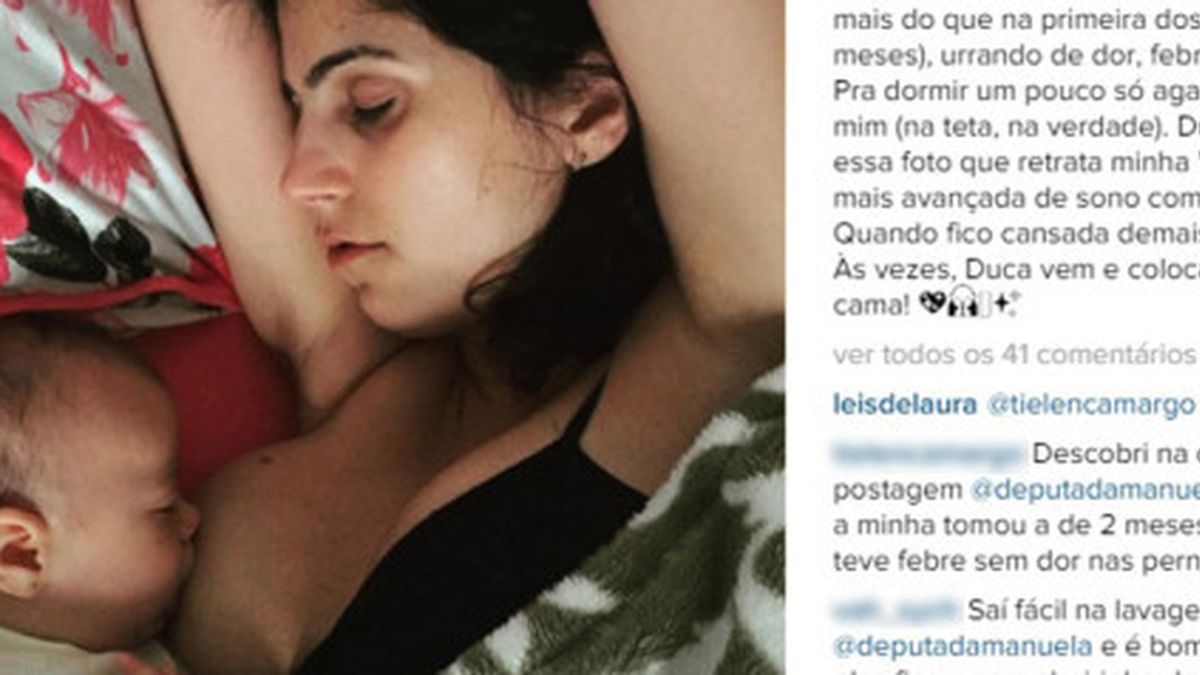 Critican a una diputada brasileña por publicar una foto amamantando a su bebé