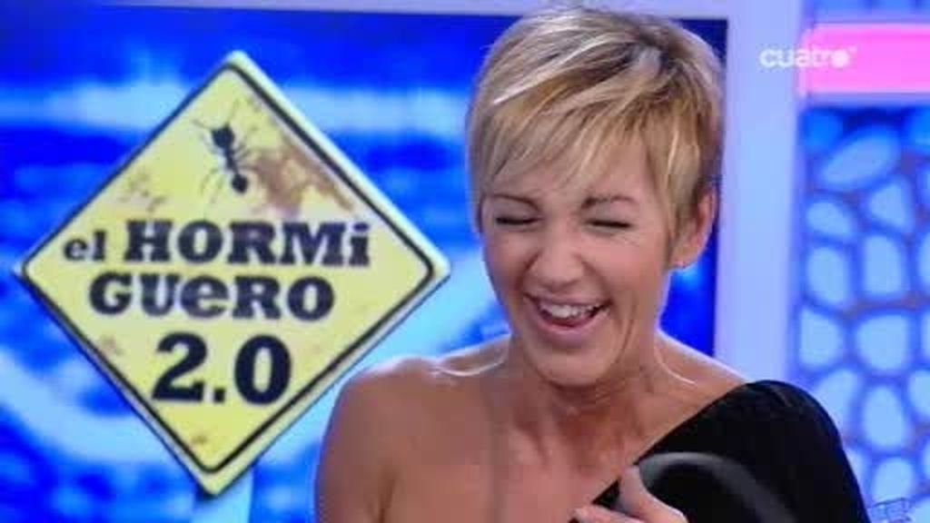 Ana Torroja con la voz de Constantino Romero en El Hormiguero