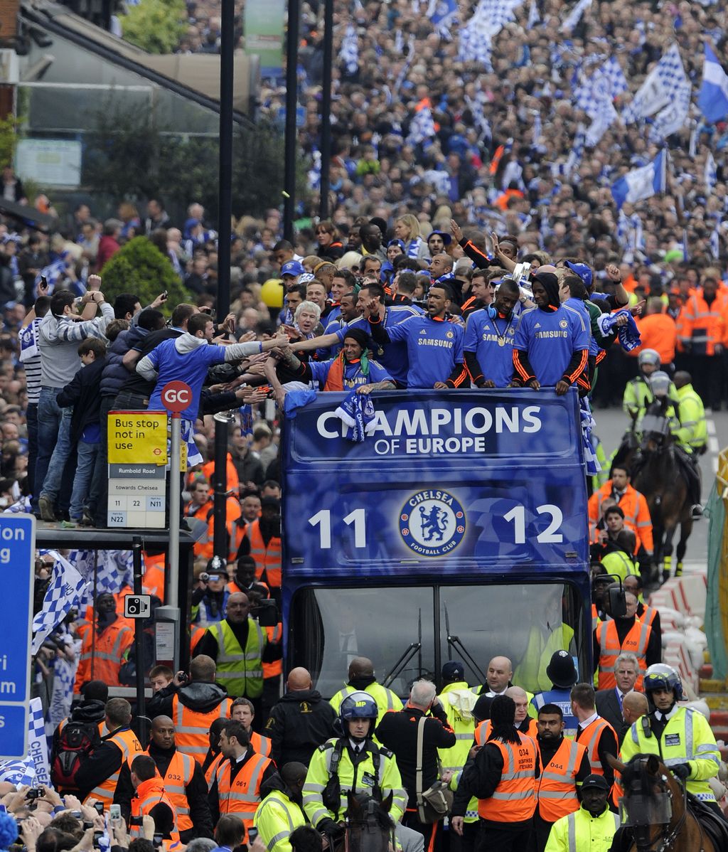 Celebraciones de Londres por la victoria del Chelsea
