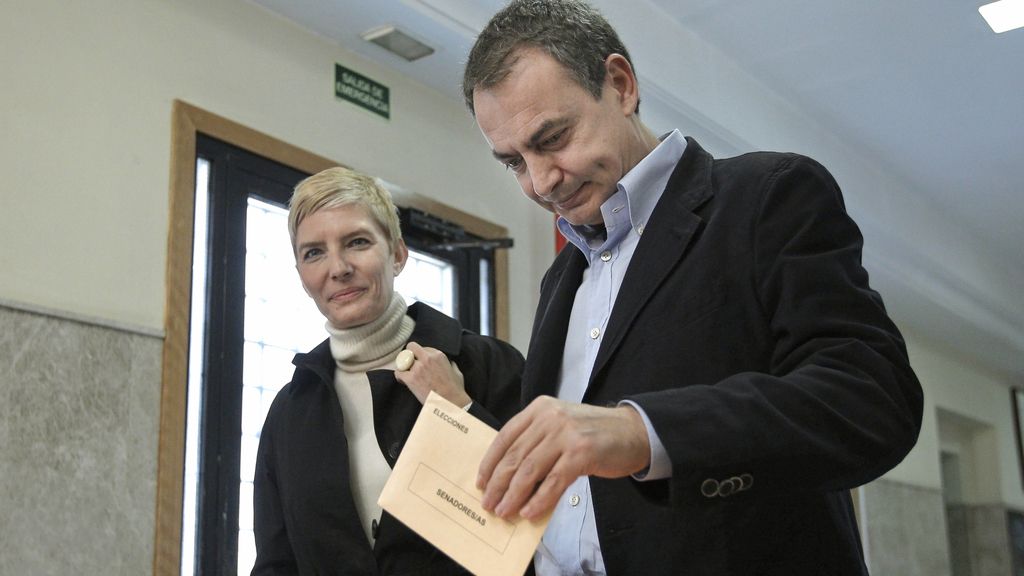 José Luís Rodríguez Zapatero votando en Madrid