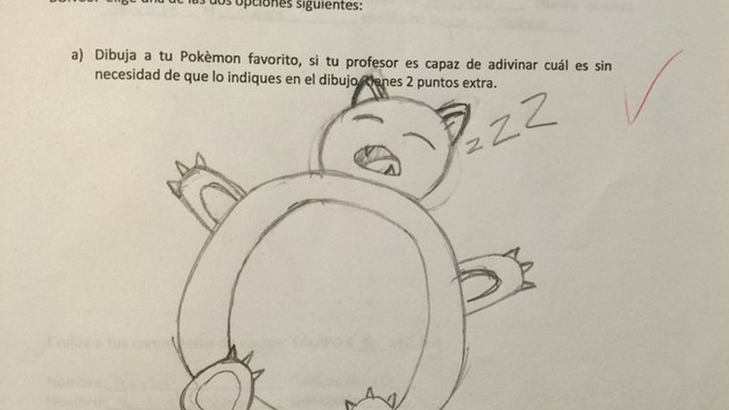 Un profesor da puntos extra a sus alumnos por dibujar bien un Pokémon