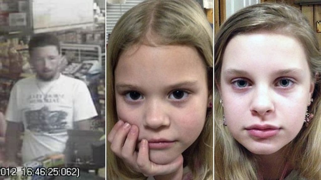 El secuestrador suicida y las dos niñas que raptó. El secuestrador suicida y las dos niñas que raptó.