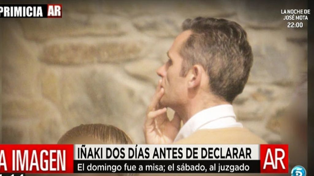 Urdangarin en misa
