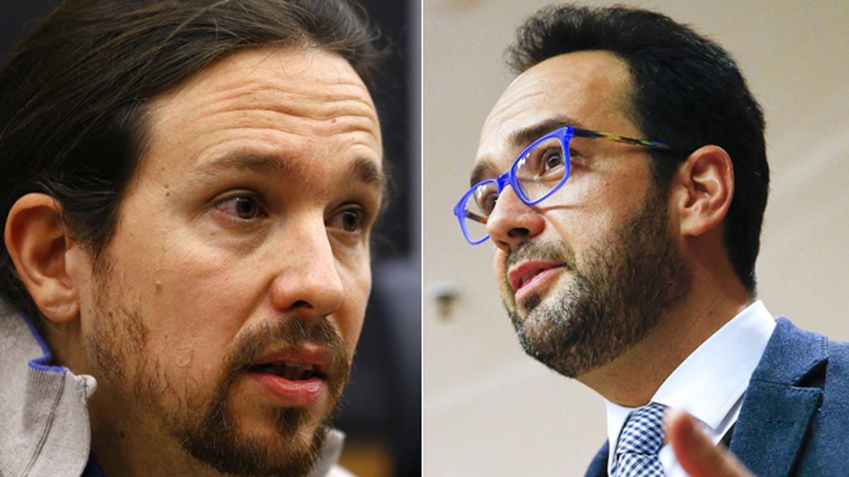 Pablo Iglesias y  Antonio Hernando