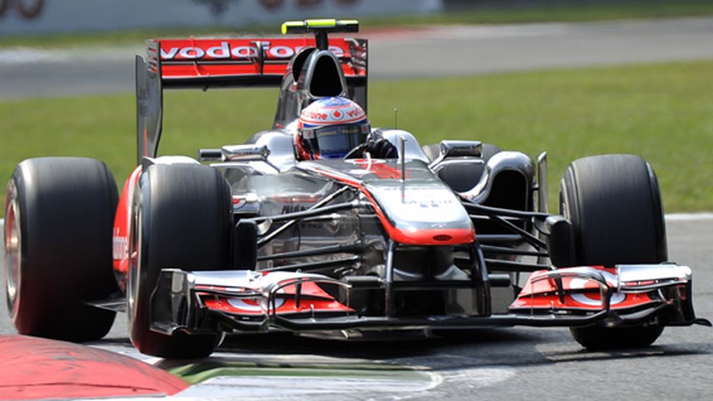 Button salió tercero