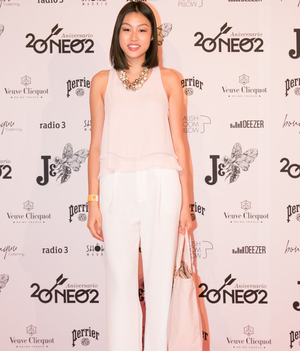 La top model Xixia durante el 'photocall'