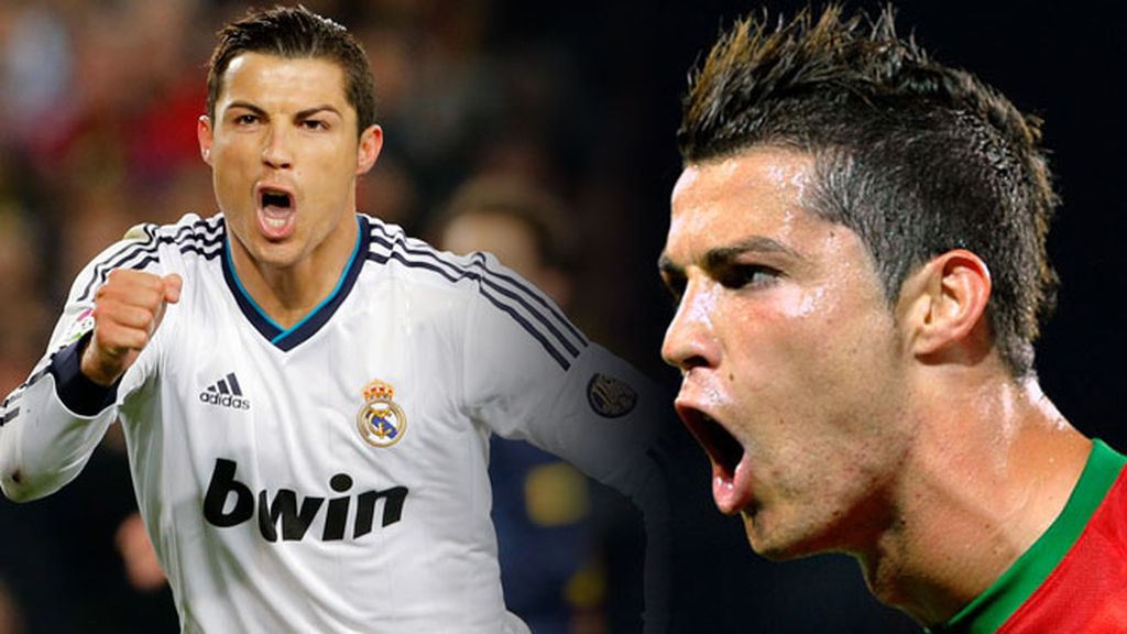 Mechas rubias, cresta, 'look' de empollón… los cortes de pelo de Ronaldo