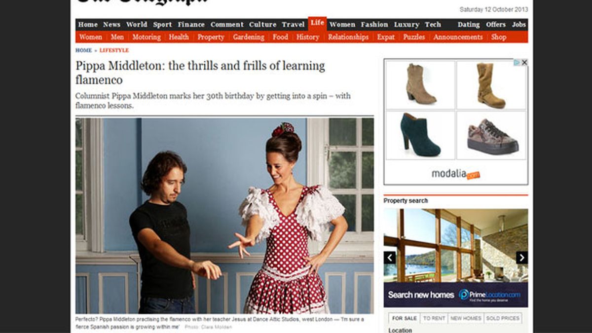 Pippa Middleton aprende flamenco