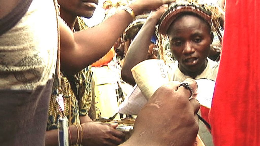 En un mercado en Congo