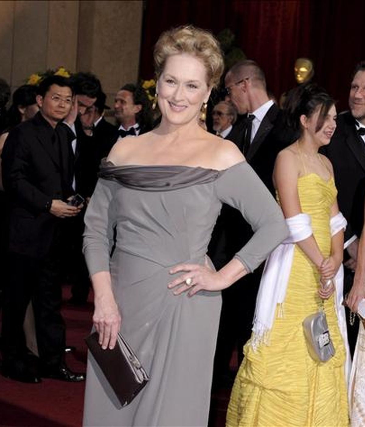 La actriz estadounidense Meryl Streep posa sobre la alfombra roja a su llegada, el pasado 22 de febrero, a la edición 81 de los Premios Óscar de la Academia de Hollywood. EFE/Archivo