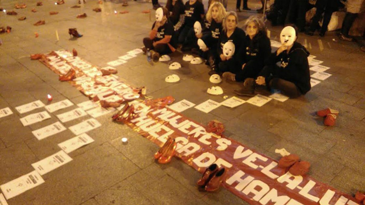 Nueve mujeres en huelga de hambre en la Puerta del Sol contra violencia de género