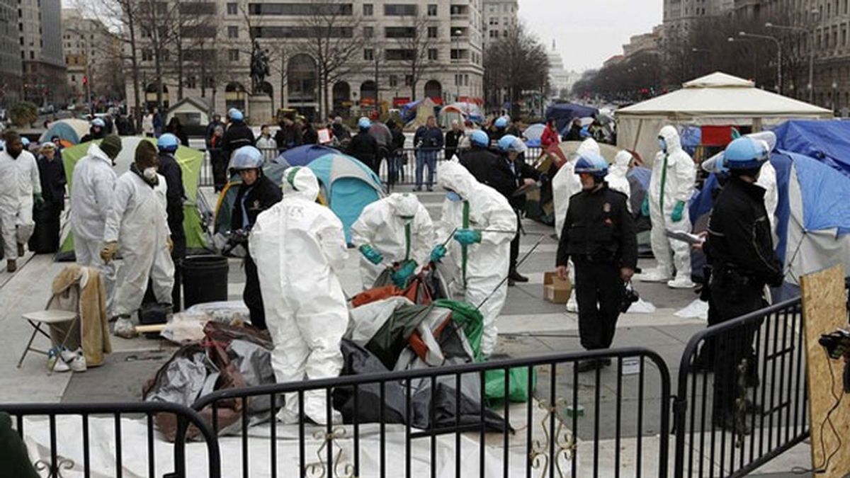Desmantelan el campamento de 'Occupy Washington' situado cerca de la Casa Blanca