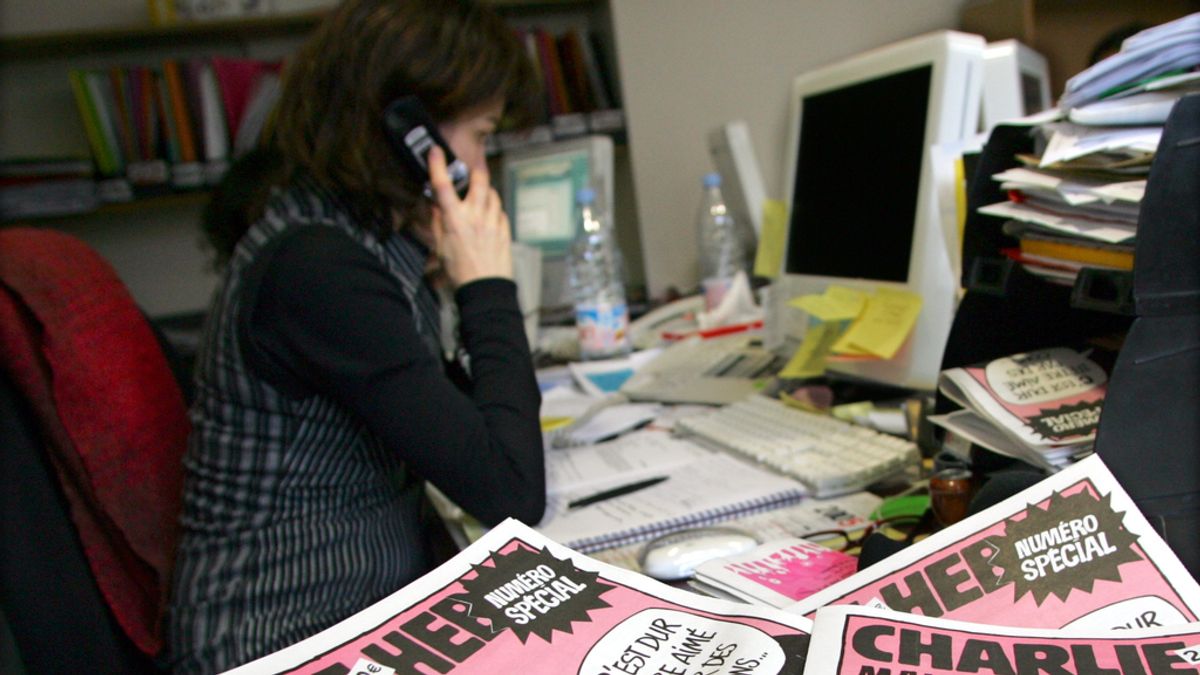 Imagen de archivo de la redacción de la revista satírica francesa 'Charlie Hebdo'
