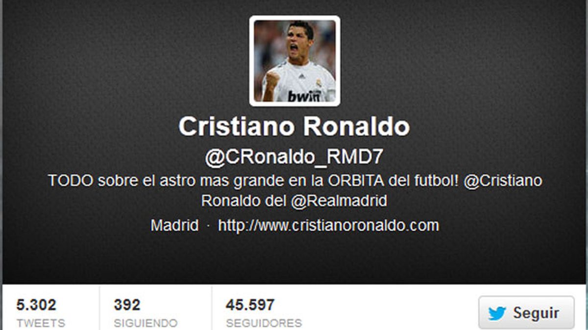 Twitter falso Cristiano Ronaldo