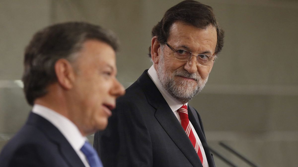 Rajoy y el presidente de Colombia, Juan Manuel Santos