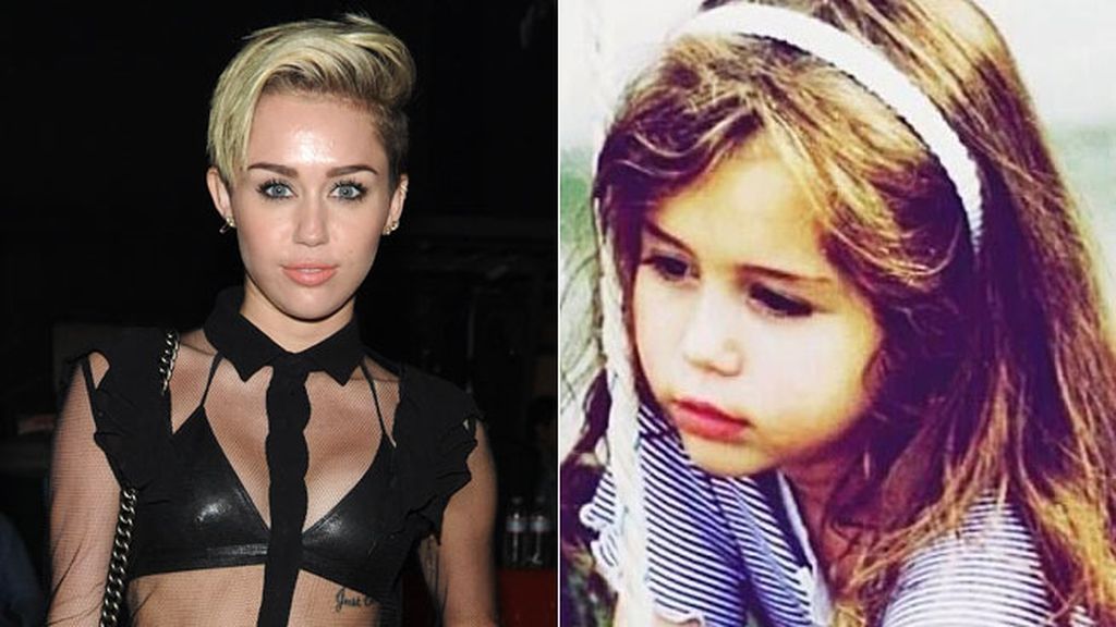 La pequeña y tierna Miley