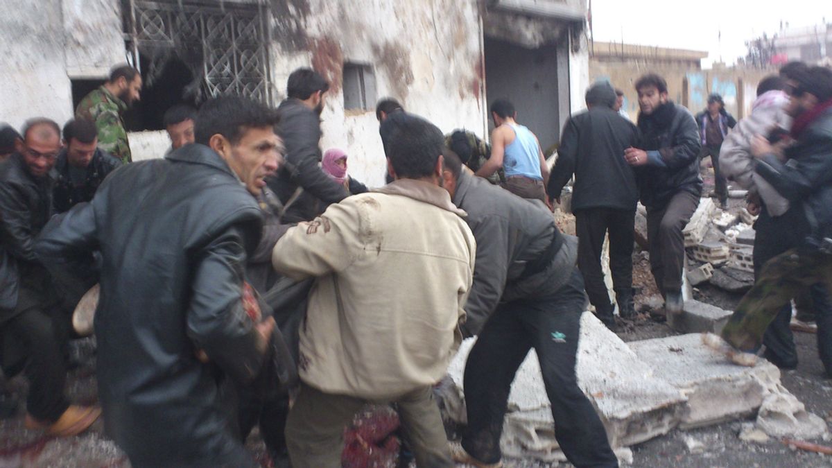 Bombardeo en una panadería de Siria