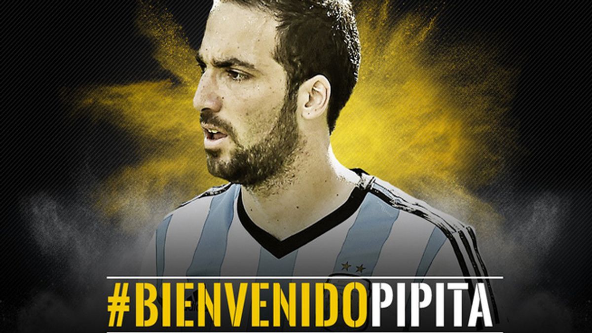 La Juventus hace efectiva la cláusula de Gonzalo Higuaín