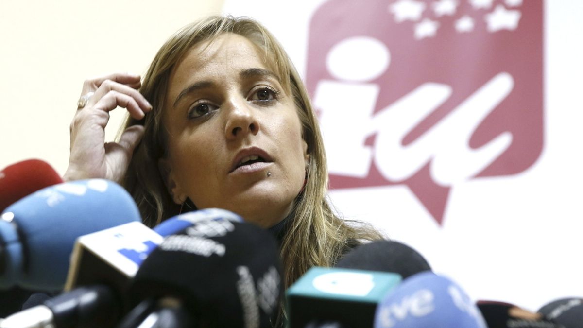 Tania Sánchez, IU, en rueda de prensa