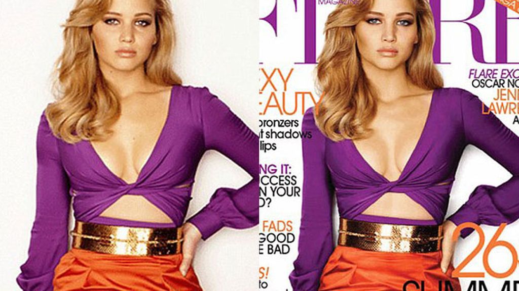 Jennifer Lawrence se pasa con el retoque