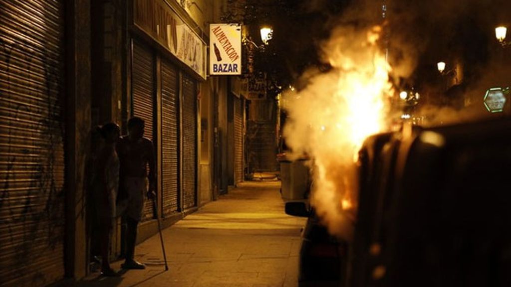 Disturbios en el centro de Madrid