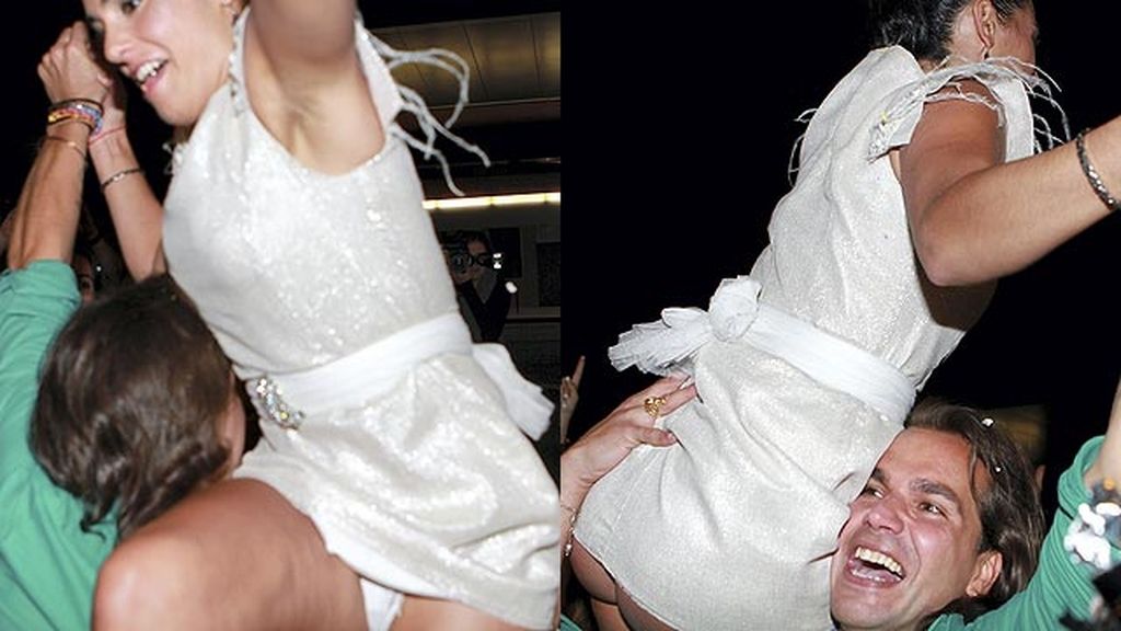 Pepe celebra su victoria en la post fiesta