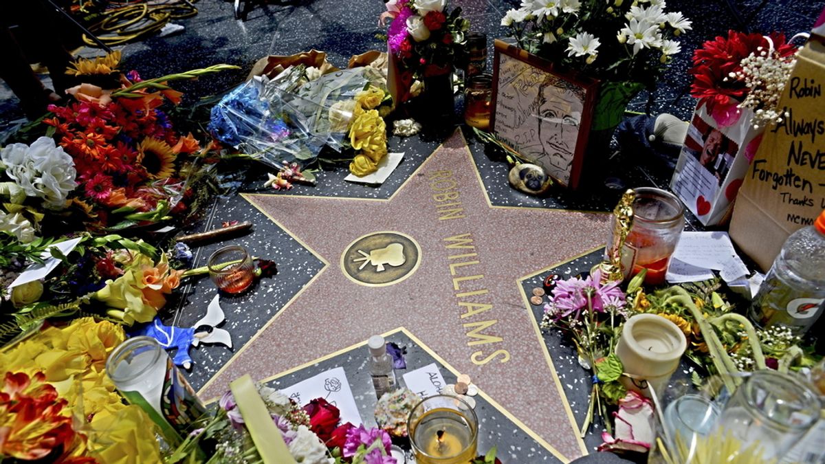 Flores en recuerdo de Robin Williams