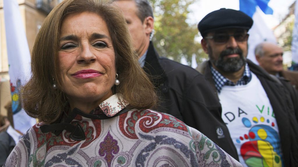 Botellla en la manifestación contra el aborto