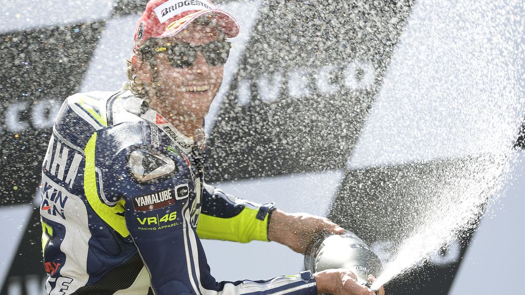 Valentino Rossi recuperó la sonrisa en Aragón