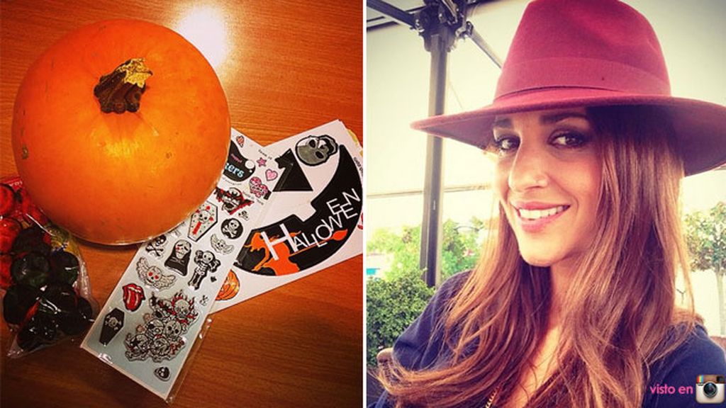 Paula Echevarría y Daniella, una calabaza tallada muy 'fashion'