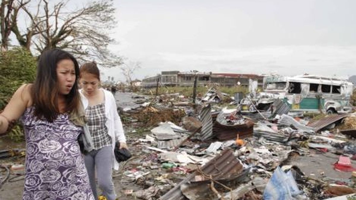 Tifón en el centro de Filipinas