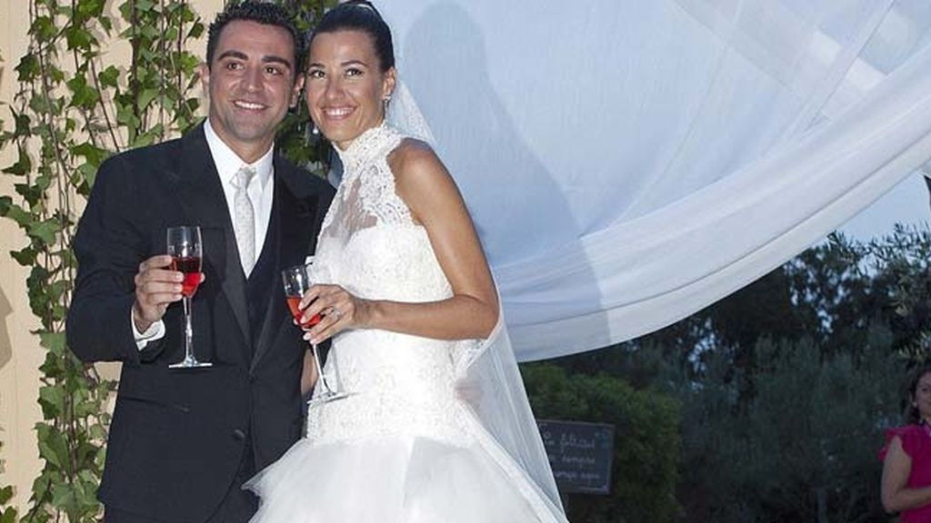 Boda de Xavi Hernández con Nuria Cunillera