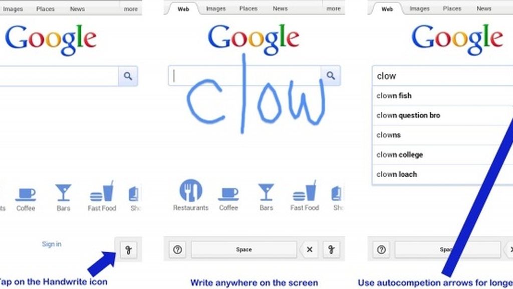 El handwrite permite escribir un texto directamente en pantalla con el dedo en Android y iPhone