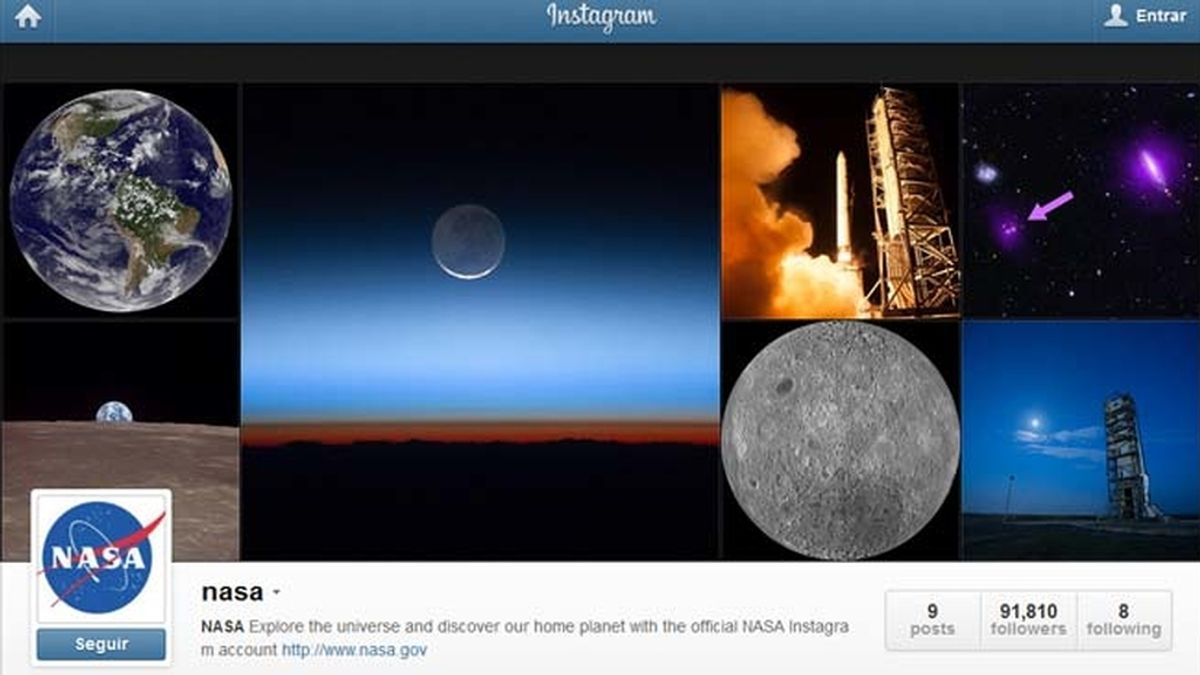 La NASA abre perfil en Instagram para compartir imágenes del Universo