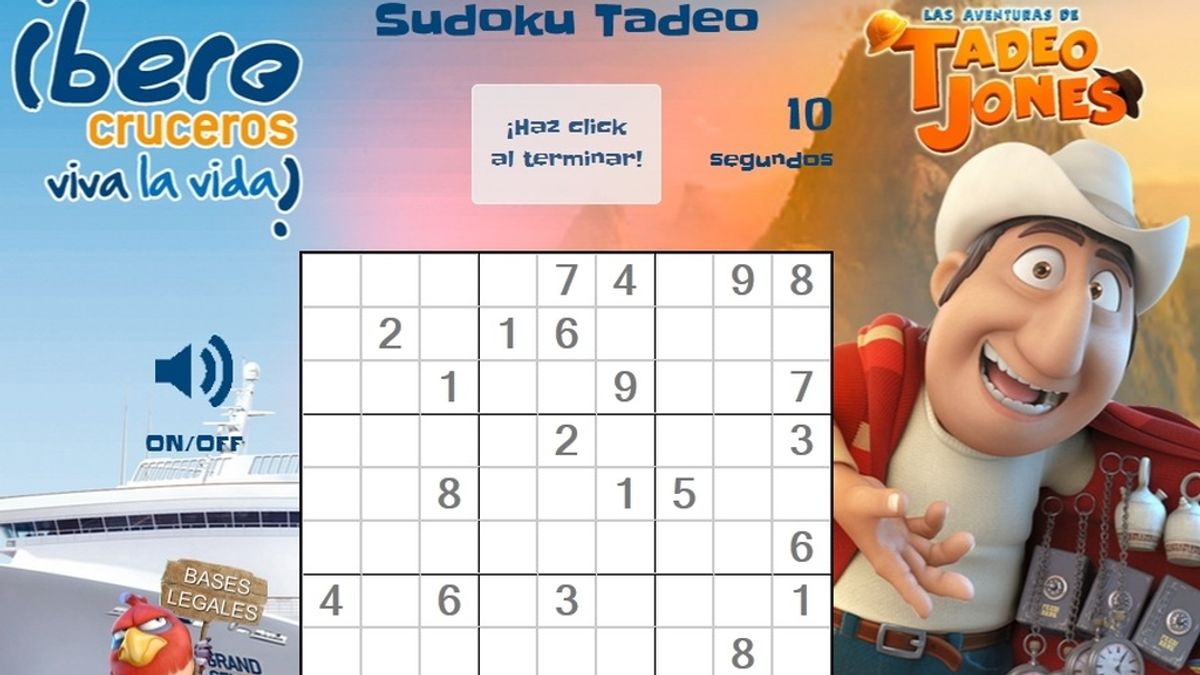 Gana un Iberocrucero con el Tadeo Sudoku