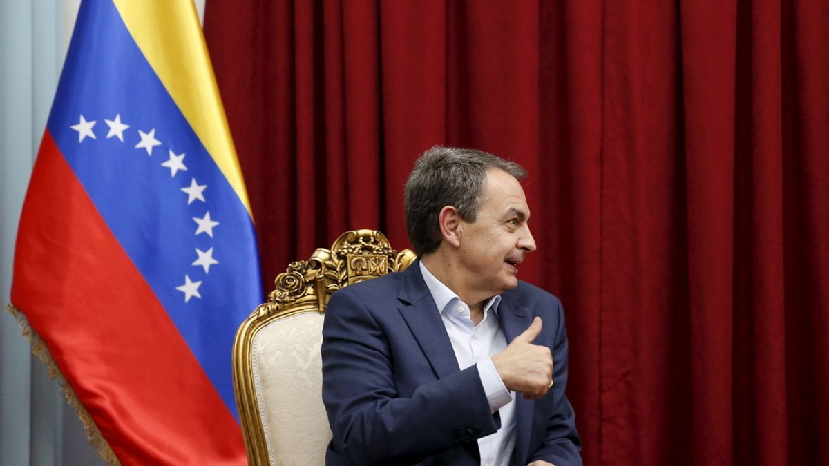 El expresidente del Gobierno, José Luis Rodríguez Zapatero, en Venezuela