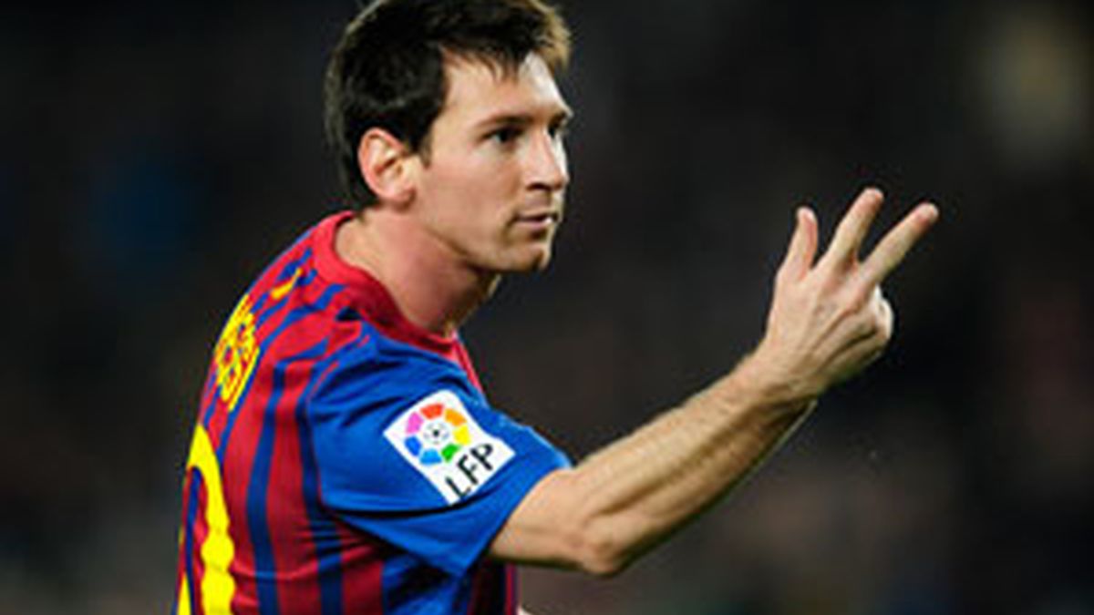 Messi durante el partido de Liga ante el Mallorca. Foto: GTres