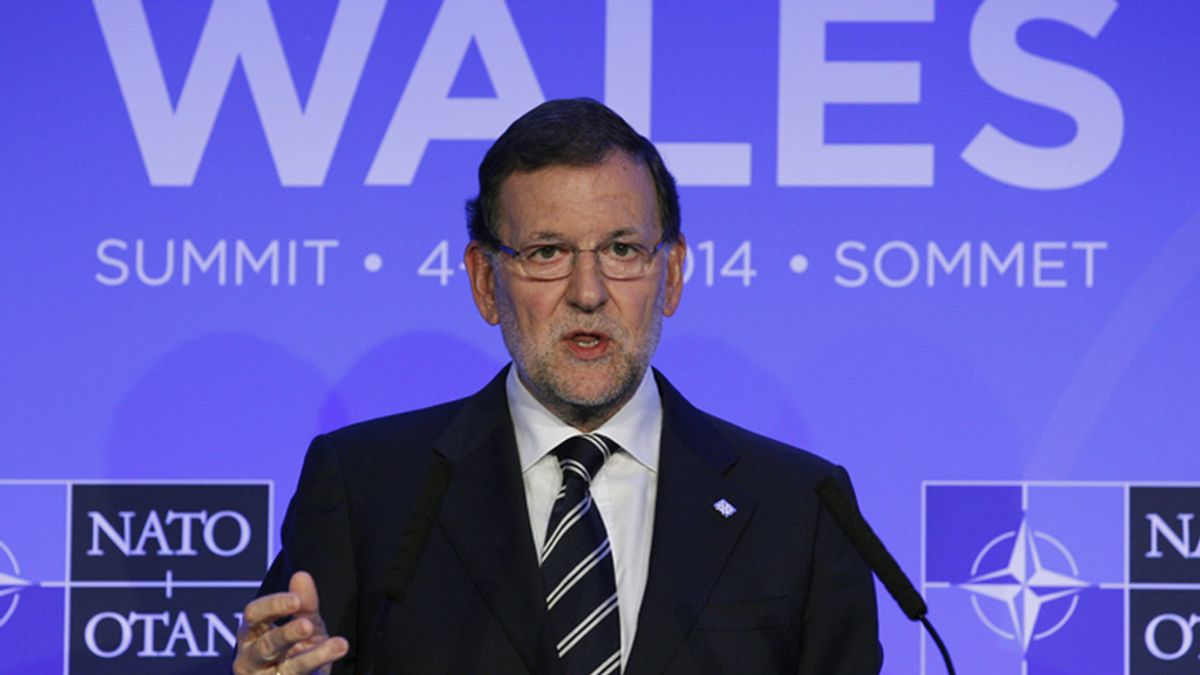 Mariano Rajoy en la cumbre de la OTAN en Newport, Gales, Reino Unido