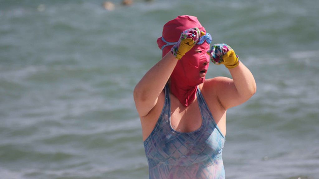 En las playas chinas