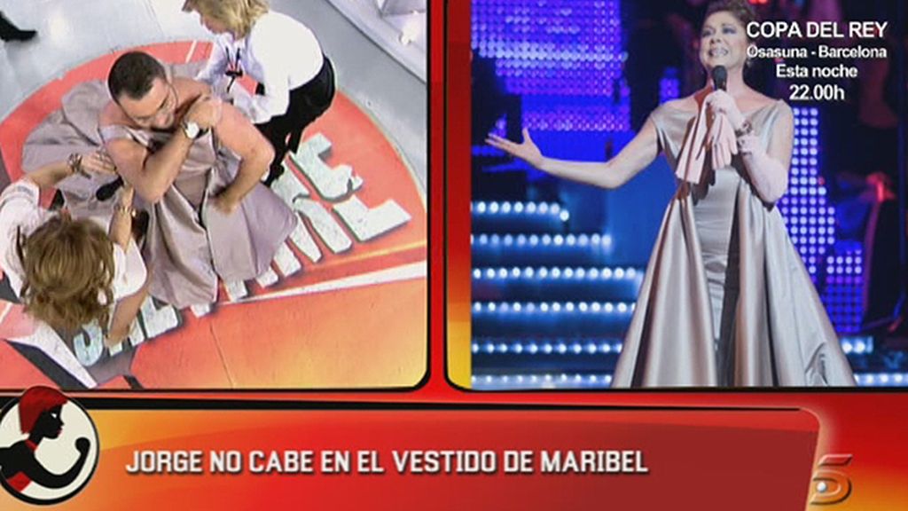 El presentador se enfunda el vestido de la tonadillera