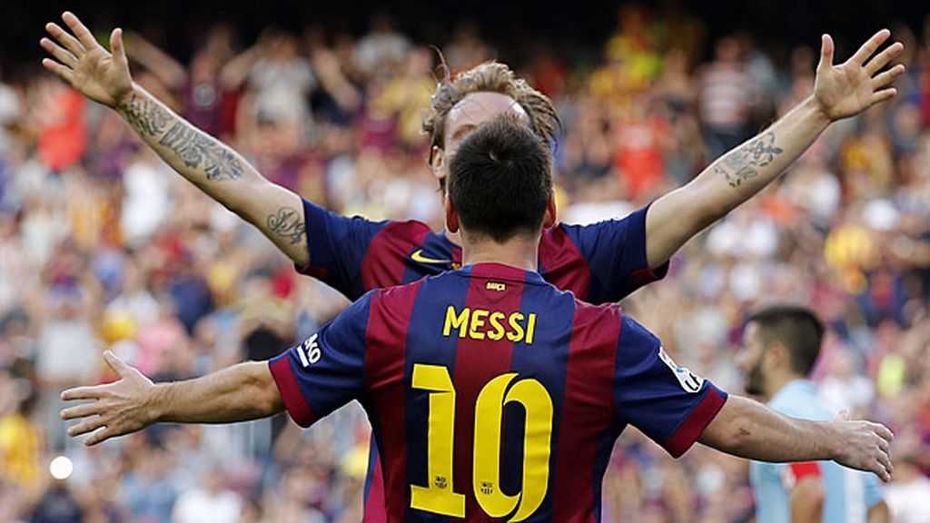 Messi y Rakitic Messi y Rakitic