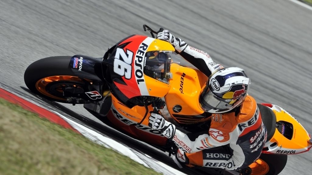 Dani Pedrosa, rodando en el primer día en Sepang