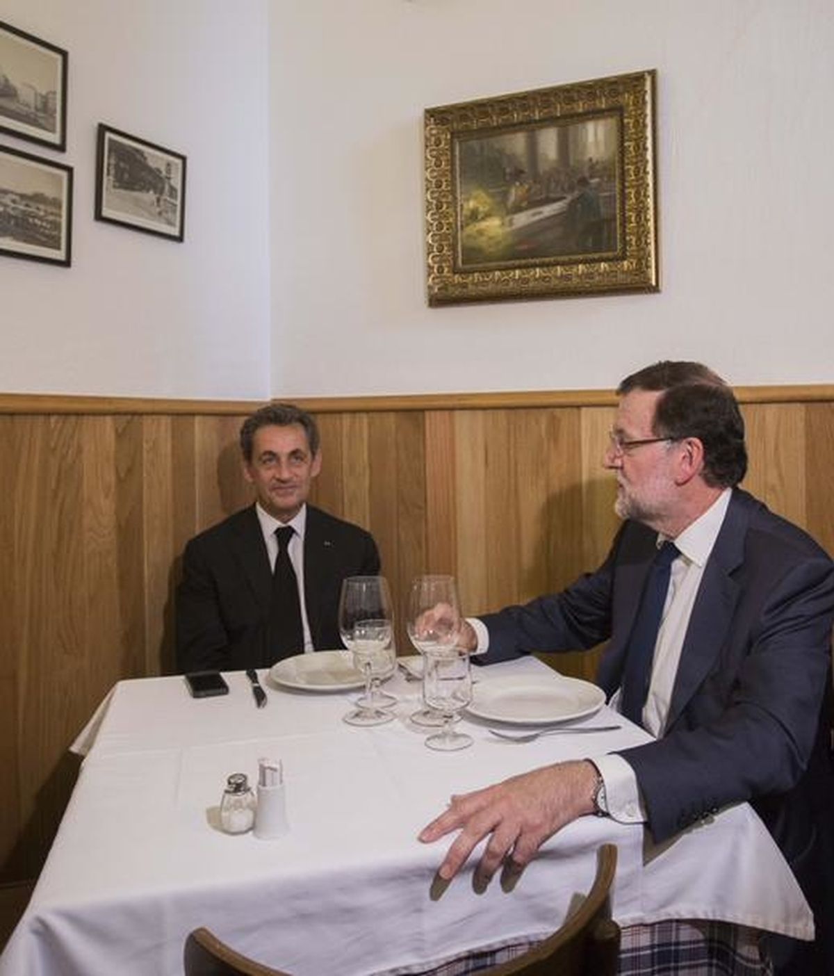Rajoy y Sarkozy en La Tasca Suprema